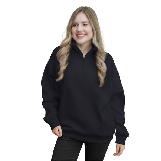 Quarter Zip SweatShirts - Navy