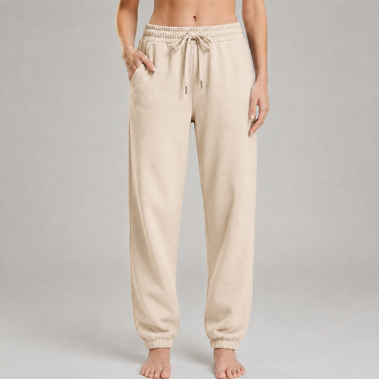 Sweatpant Elastic Bottom- Oatmeal