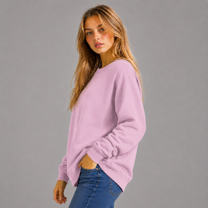KEYNOO Oversized Crewneck Sweatshirt- Pink