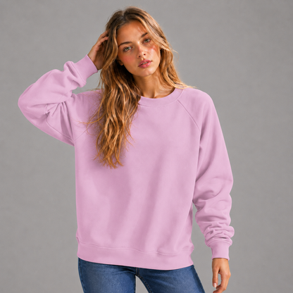 KEYNOO Oversized Crewneck Sweatshirt- Pink
