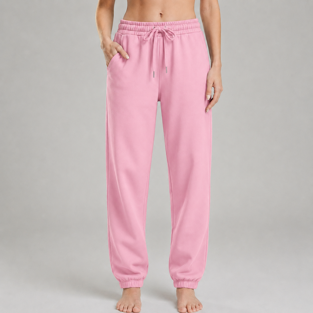 Sweatpant Elastic Bottom- Pink