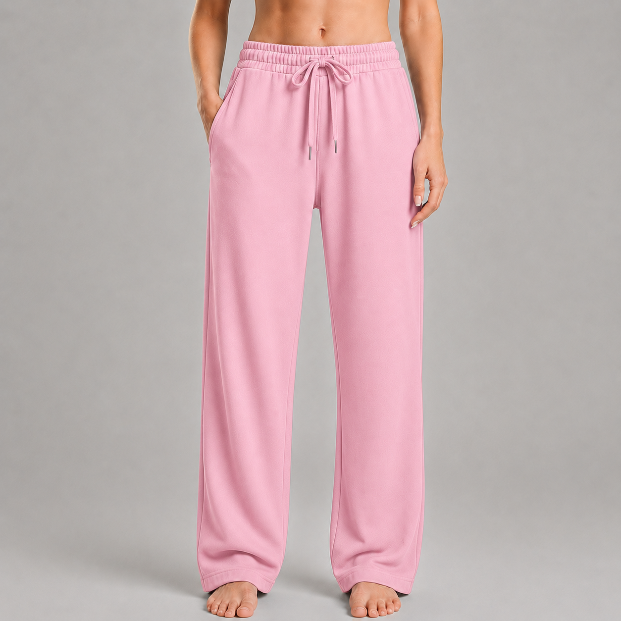 Sweatpant Open Bottom- Pink