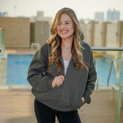 Zip Up Hoodie - Charcoal