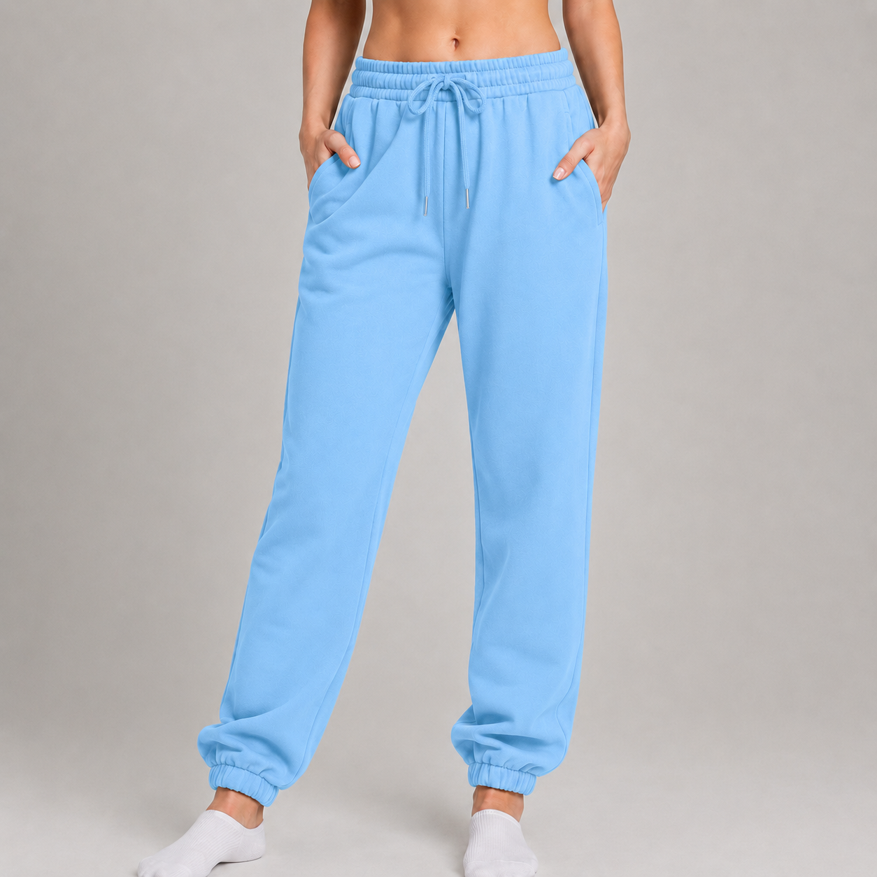 Sweatpants Elastic Bottom - Sky Blue
