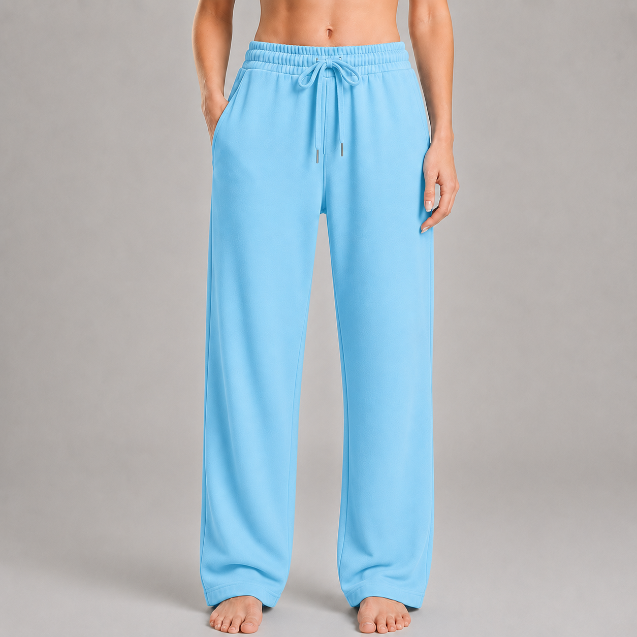 Sweatpant Open Bottom- Sky Blue