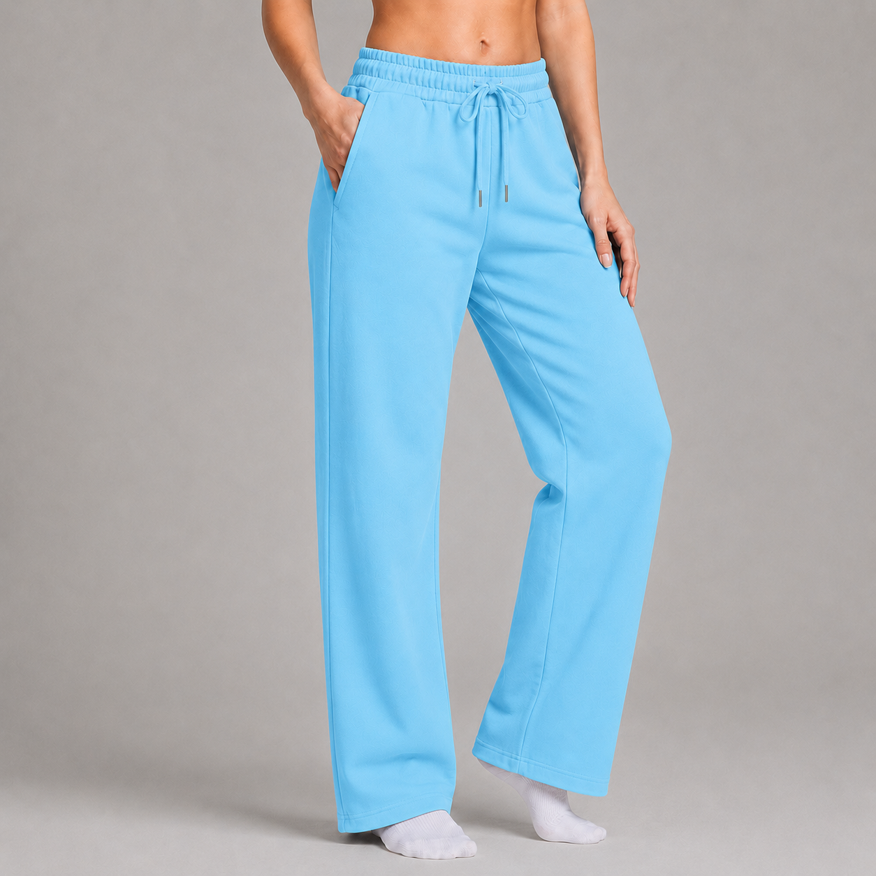 Sweatpant Open Bottom - Sky Blue
