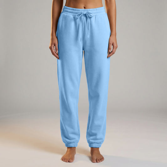 Sweatpants Elastic Bottom- Sky Blue