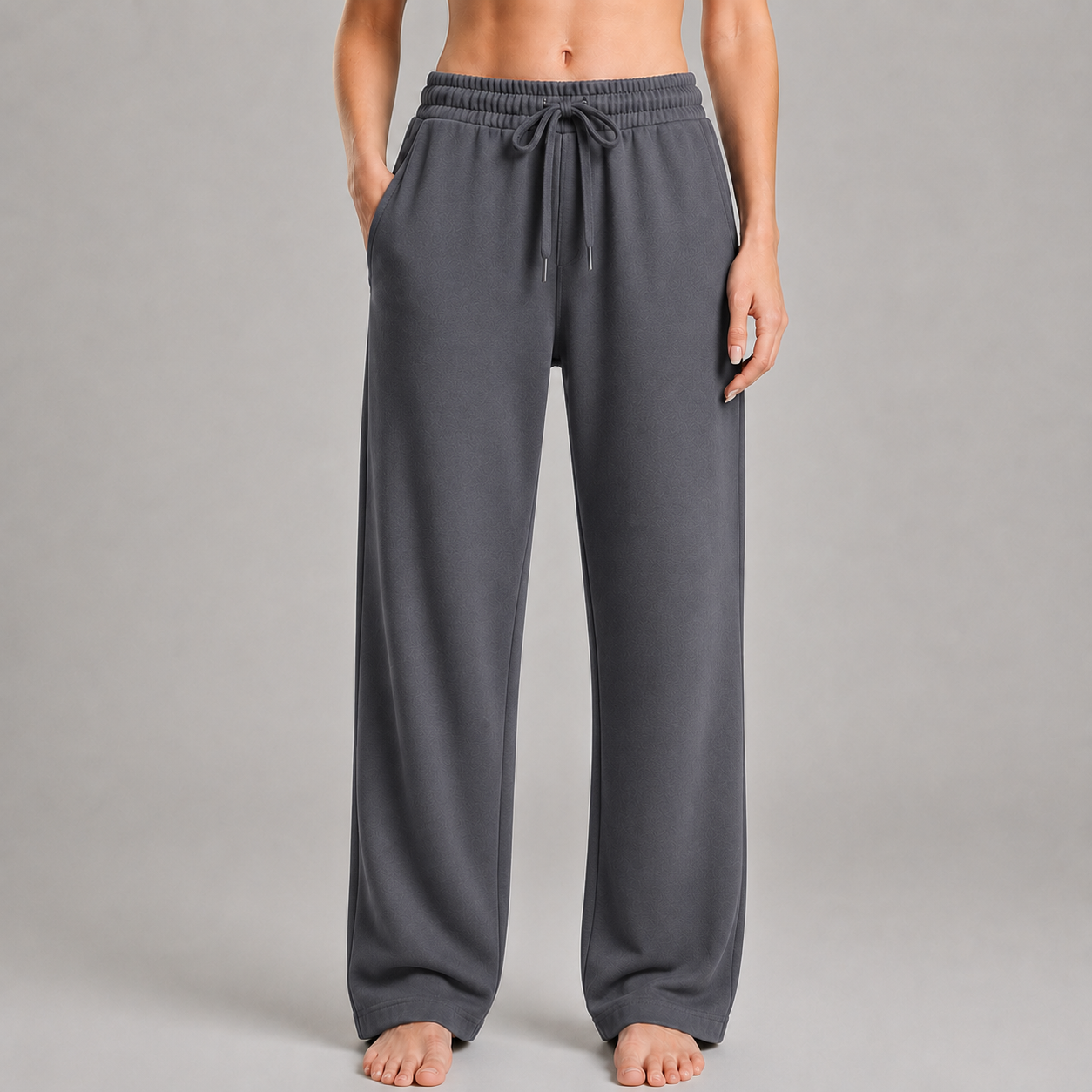 Sweatpants Open Bottom- Slate Grey