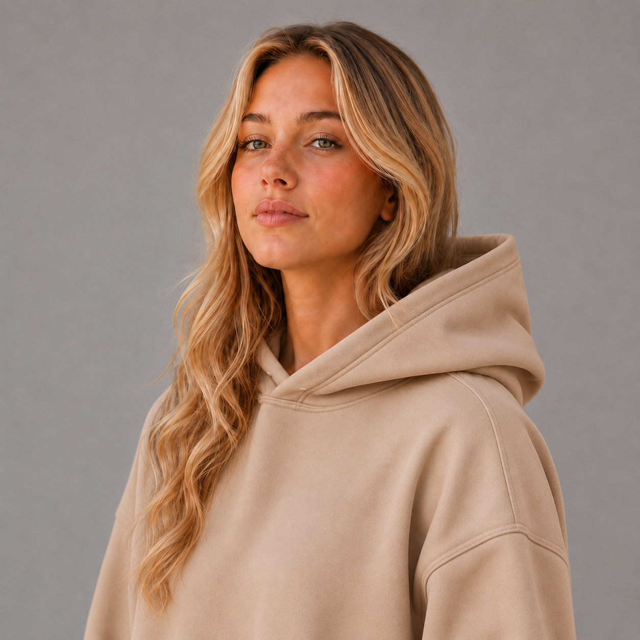Oversized Pullover Hoodie – Stone