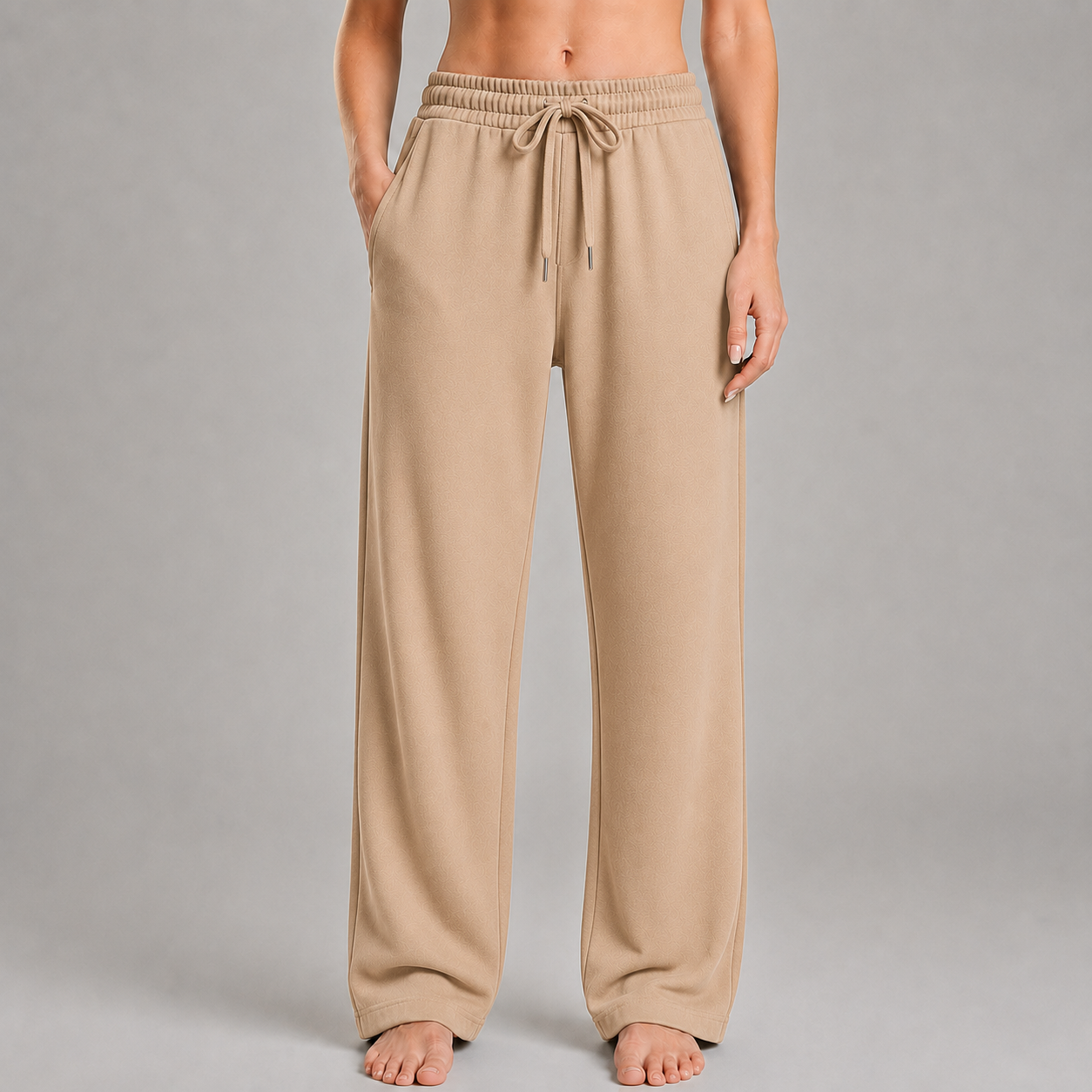 Sweatpant Open Bottom- Stone